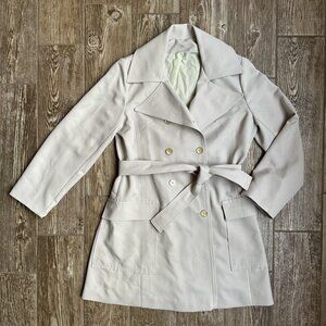 2/$18 SALE! Vintage Outer Banks Womens Trench Coat Double-Breasted Belted Size M